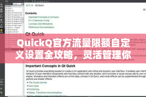 QuickQ官方流量限额自定义设置全攻略，灵活管理你的网络使用